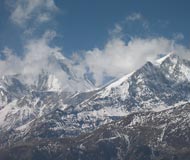 jomsom cloudy mountains